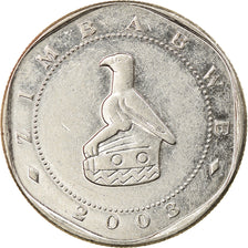 Coin, Zimbabwe, 10 Dollars, 2003, Harare, EF(40-45), Nickel plated steel, KM:14