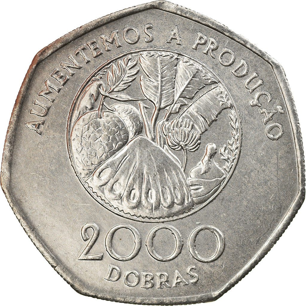 Moeda, ILHA DE SÃO TOMÉ E PRÍNCIPE, 2000 Dobras, 1997, British Royal Mint