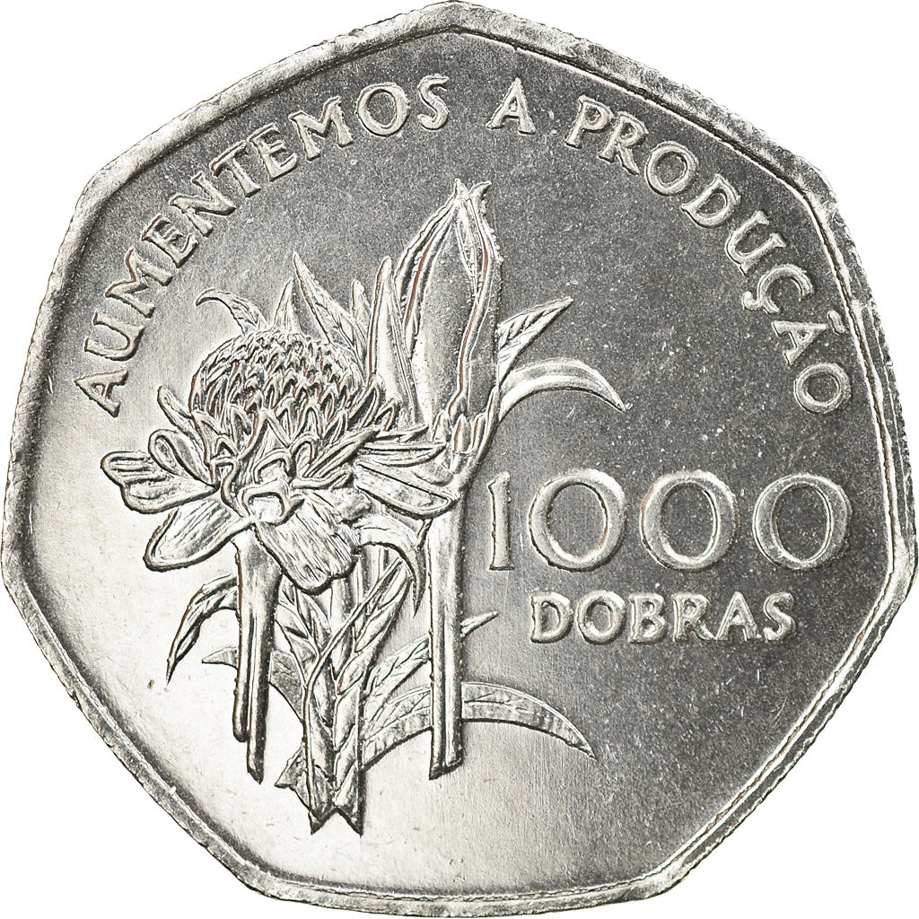 Coin, SAINT THOMAS & PRINCE ISLAND, 1000 Dobras, 1997, British Royal Mint
