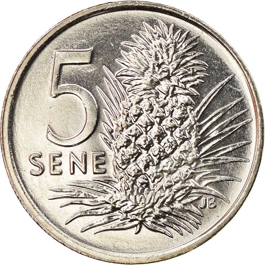 Moneda, Samoa, 5 Sene, 2006, FDC, Cobre - níquel, KM:131