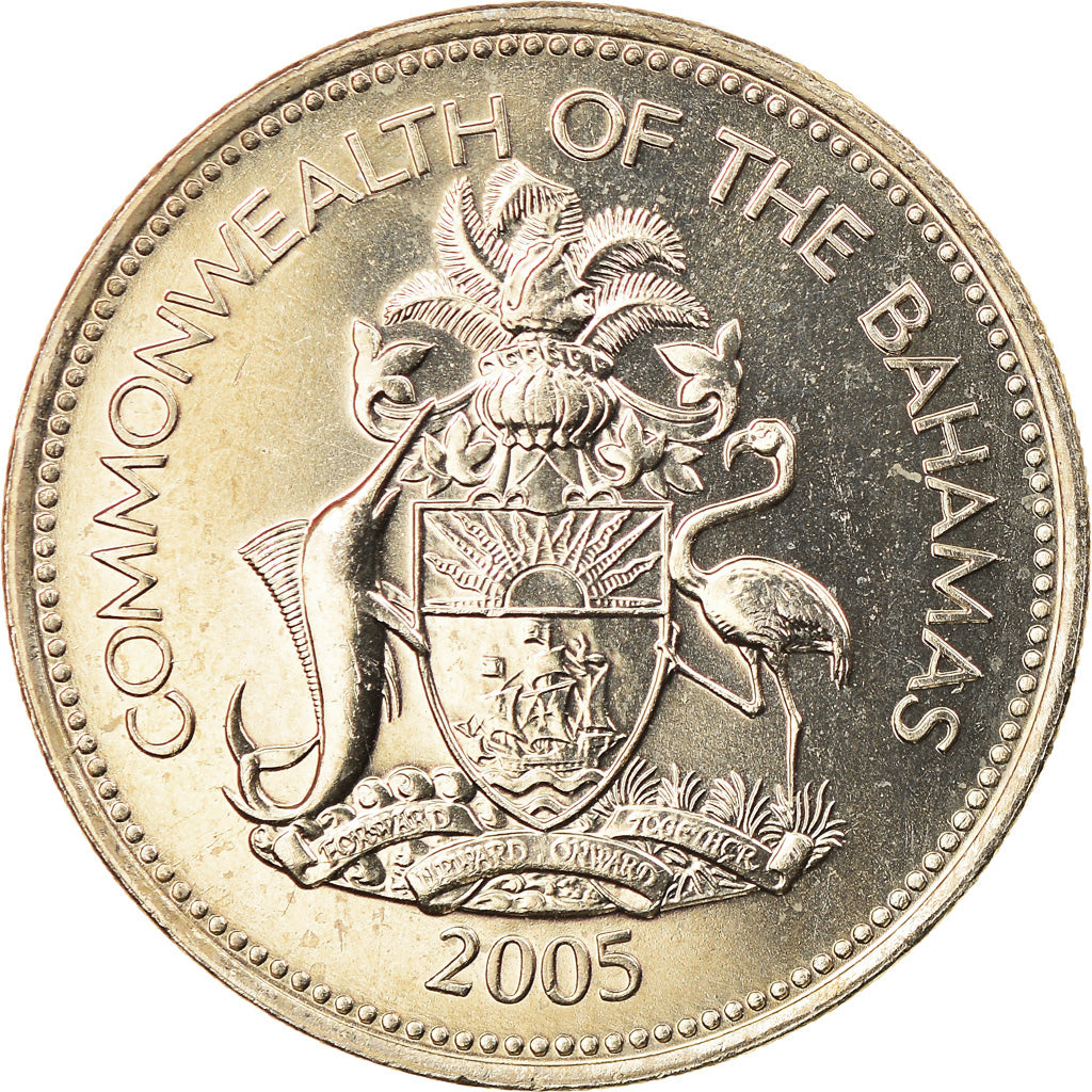 Moneta, Bahamas, Elizabeth II, 25 Cents, 2005, FDC, Rame-nichel, KM:63.2