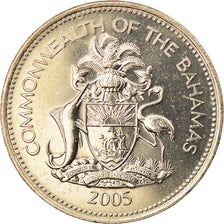 Moneta, Bahamas, Elizabeth II, 25 Cents, 2005, FDC, Rame-nichel, KM:63.2