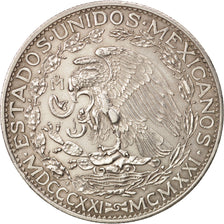 Mexico, 2 Pesos, 1921, Mexico City, AU(50-53), Silver, KM:462