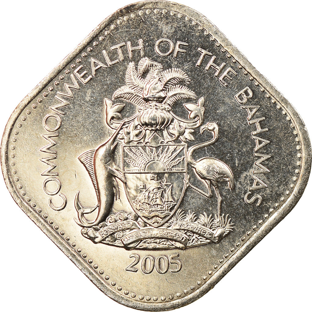 Coin, Bahamas, Elizabeth II, 15 Cents, 2005, Franklin Mint, MS(65-70)