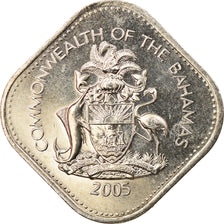 Coin, Bahamas, Elizabeth II, 15 Cents, 2005, Franklin Mint, MS(65-70)