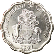 Coin, Bahamas, Elizabeth II, 10 Cents, 2007, MS(65-70), Copper-nickel, KM:219