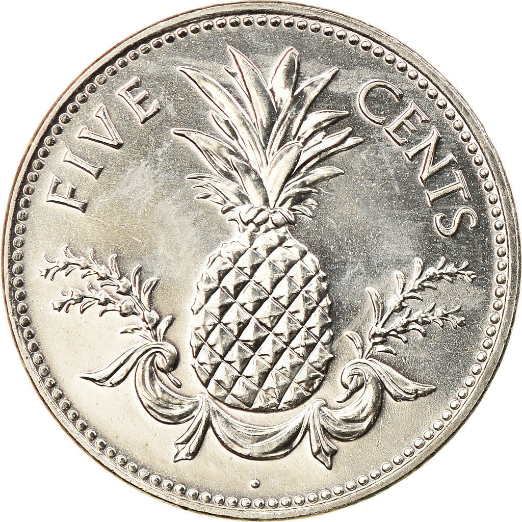 Coin, Bahamas, Elizabeth II, 5 Cents, 2005, Franklin Mint, MS(65-70)