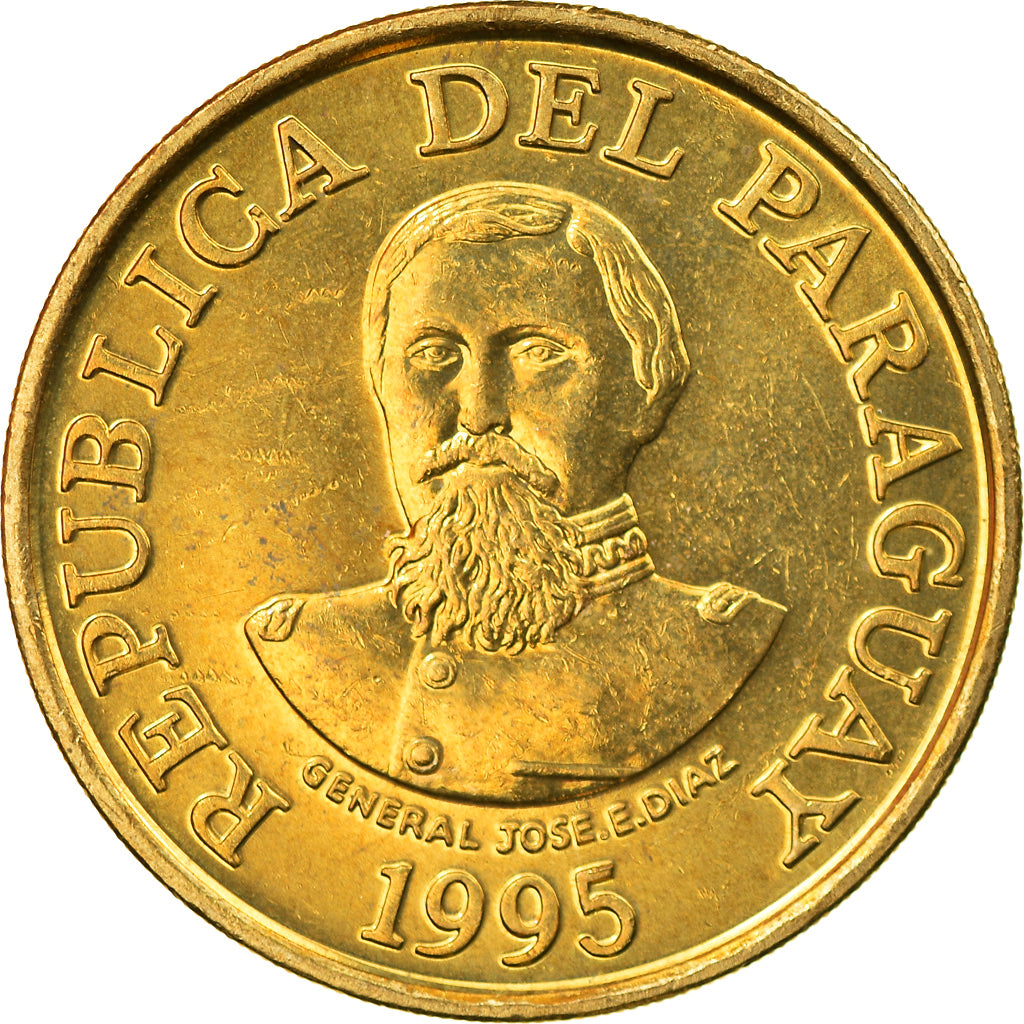 Coin, Paraguay, 100 Guaranies, 1995, MS(65-70), Brass plated steel, KM:177a