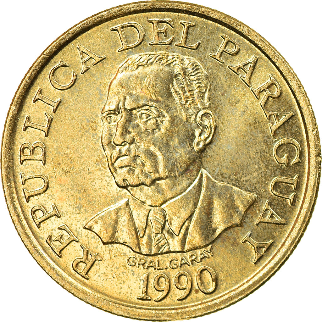 Moneda, Paraguay, 10 Guaranies, 1990, EBC, Níquel - bronce, KM:178