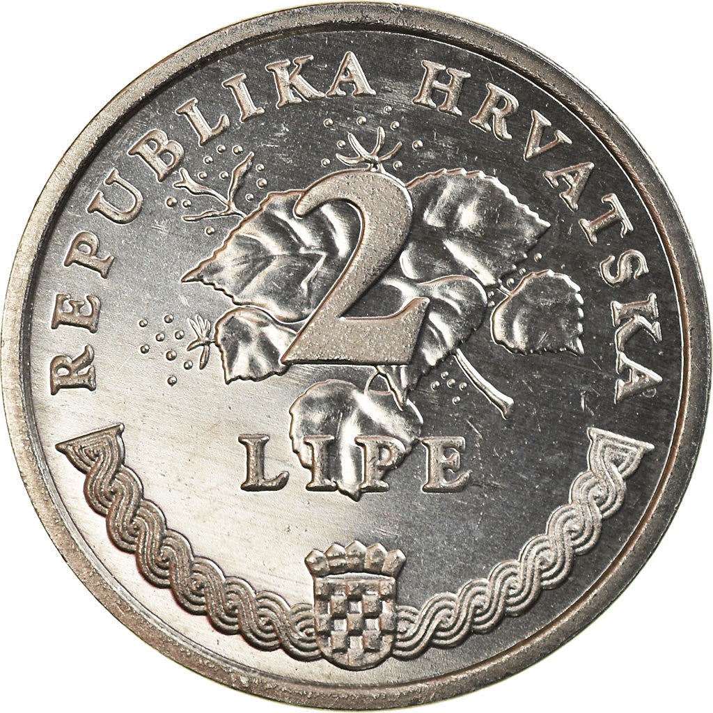 Coin, Croatia, 2 Lipe, 2005, BE, MS(63), Aluminum, KM:4