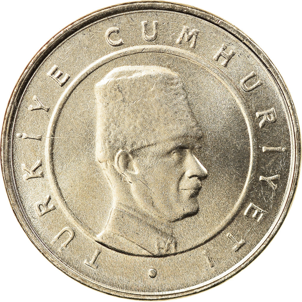 Moneta, Turcja, 10 New Kurus, 2006, Istanbul, MS(63), Miedź-Nikiel-Cynk