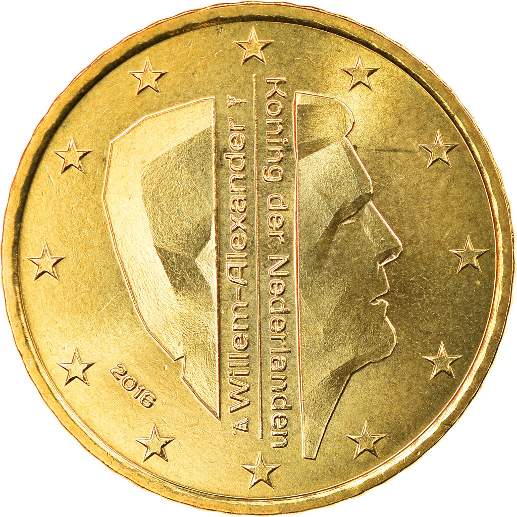 Países Bajos, 50 Euro Cent, 2016, SC, Latón, KM:New