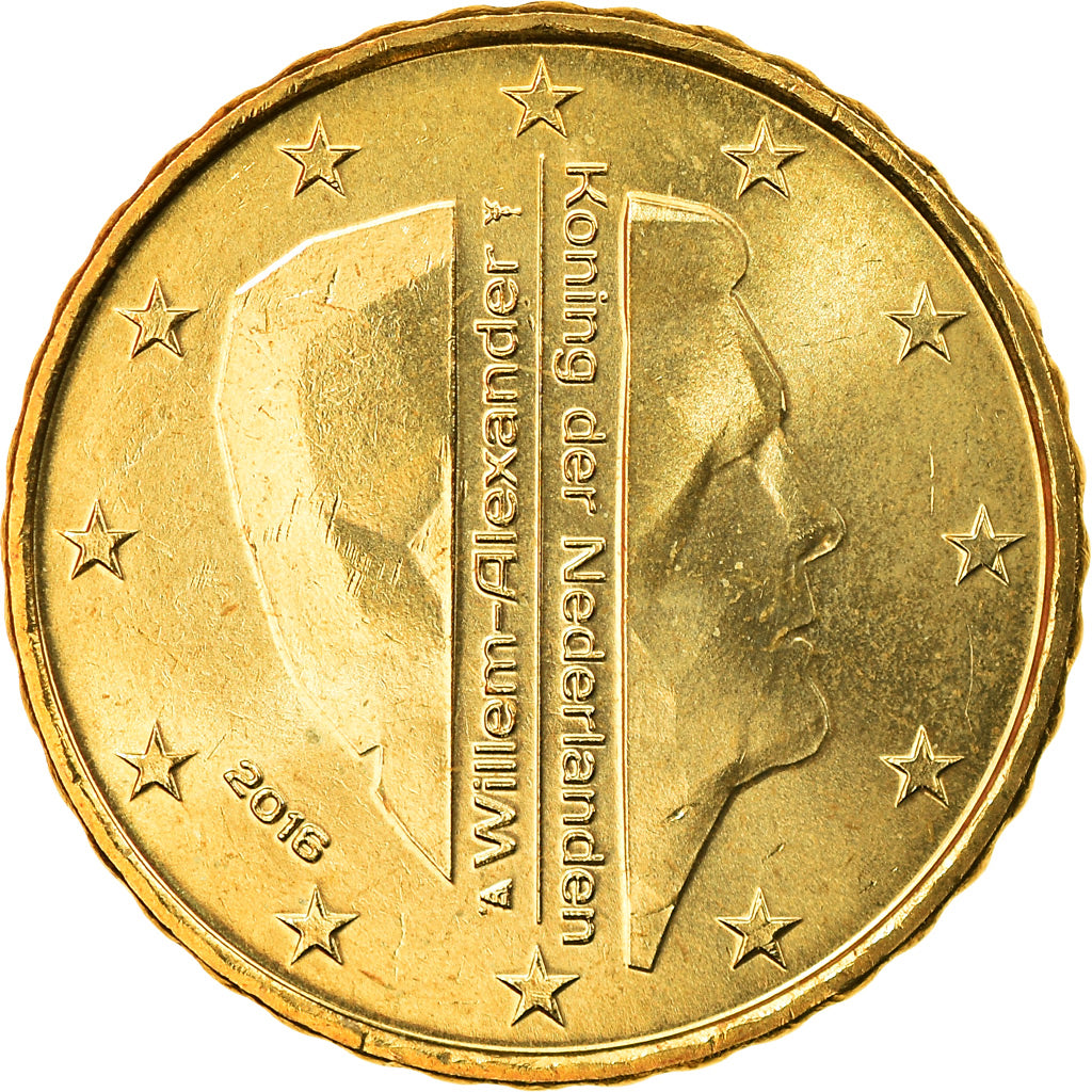 Niederlande, 10 Euro Cent, 2016, UNZ, Messing, KM:New