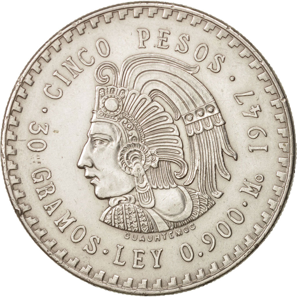Mexique, 5 Pesos, 1947, Mexico City, TTB+, Argent, KM:465