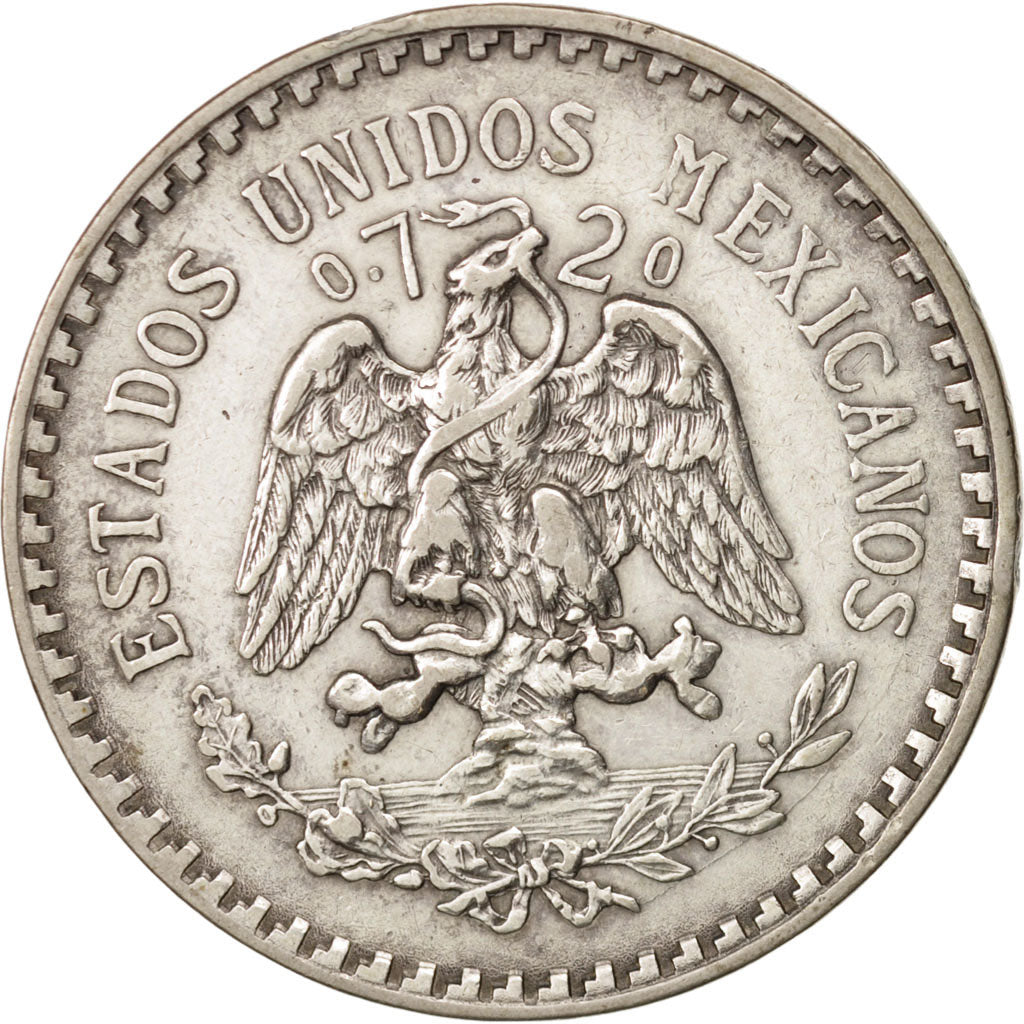 Mexico, Peso, 1926, Mexico City, AU(50-53), Silver, KM:455