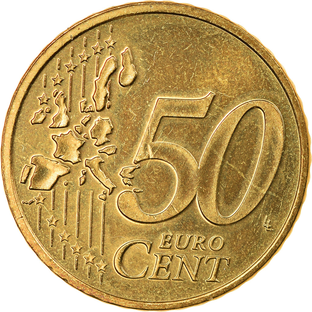 Niederlande, 50 Euro Cent, 2003, Utrecht, SS+, Messing, KM:239