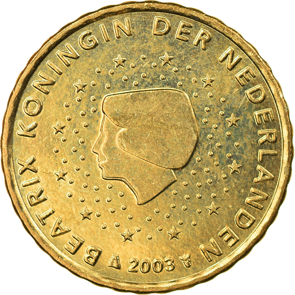 Niederlande, 10 Euro Cent, 2003, Utrecht, SS+, Messing, KM:237