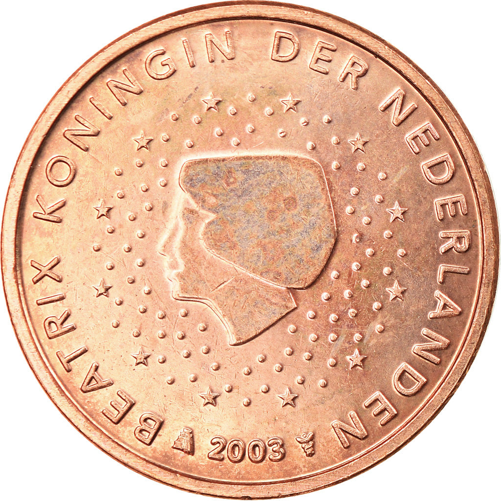 Niederlande, 2 Euro Cent, 2003, Utrecht, SS+, Copper Plated Steel, KM:235