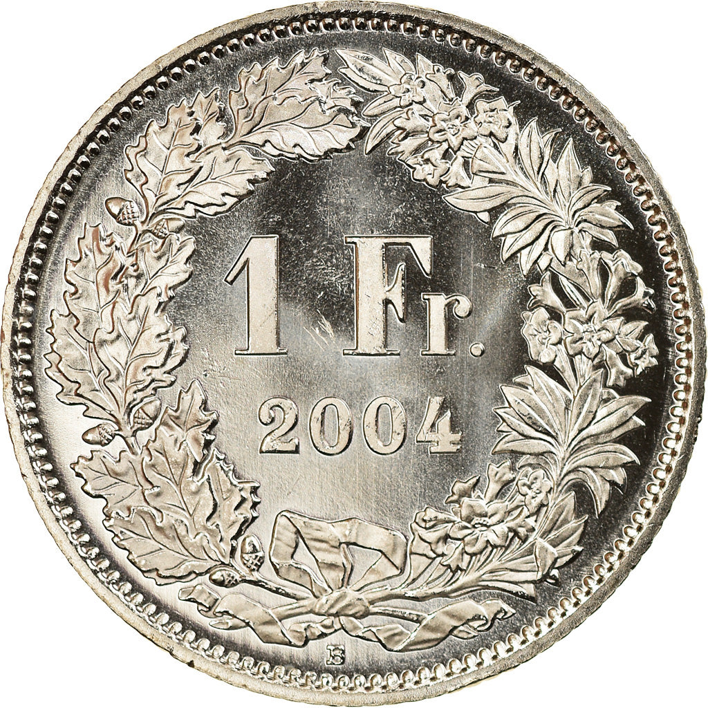 Coin, Switzerland, Franc, 2004, Bern, BE, MS(65-70), Copper-nickel, KM:24a.3