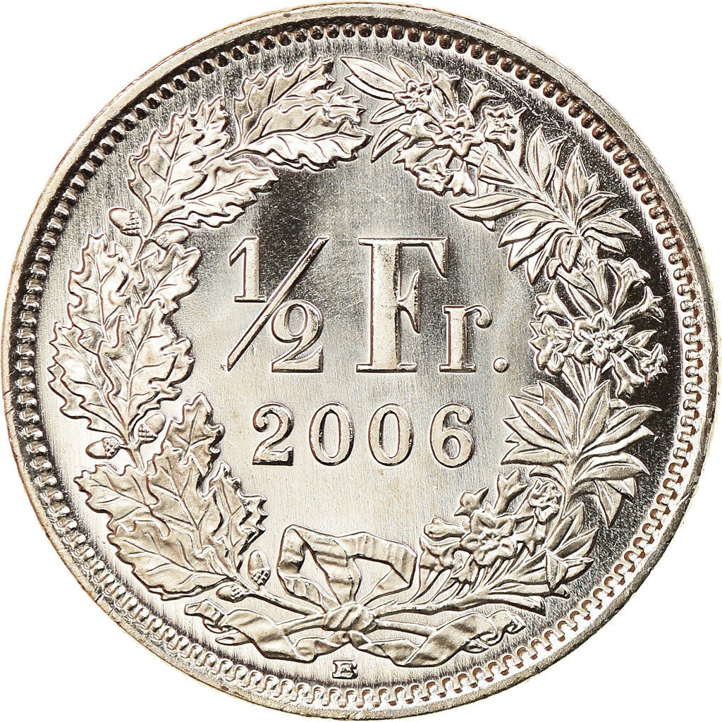 Coin, Switzerland, 1/2 Franc, 2006, Bern, BE, MS(65-70), Copper-nickel, KM:23a.3