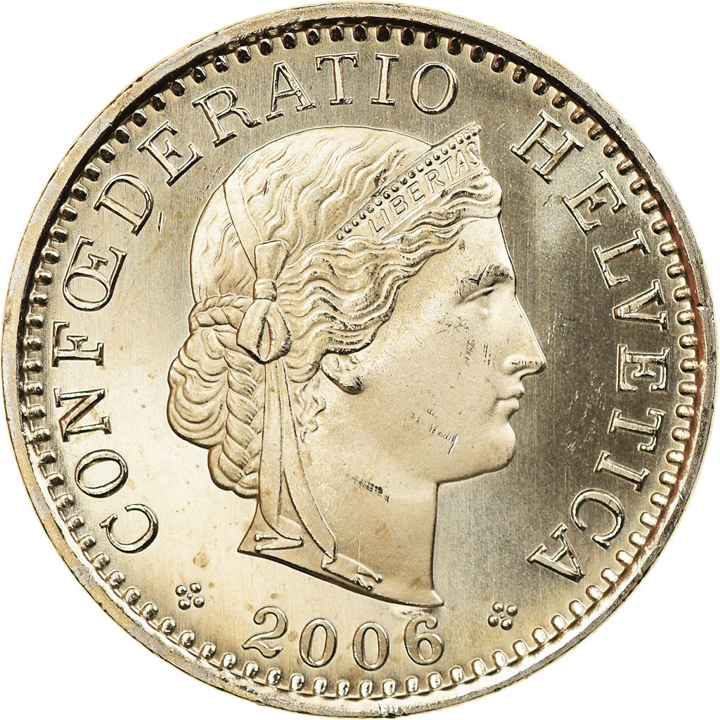 Coin, Switzerland, 20 Rappen, 2006, Bern, BE, MS(65-70), Copper-nickel, KM:29a