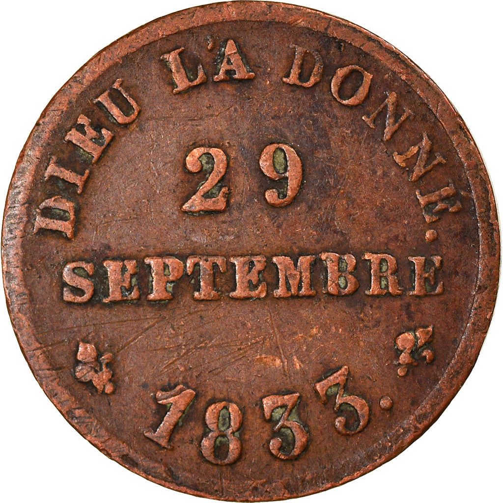 France, Medal, Henri V, History, Majorité d'Henri V, 1833, EF(40-45), Bronze