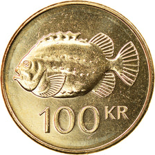 Coin, Iceland, 100 Kronur, 2004, MS(63), Nickel-brass, KM:35