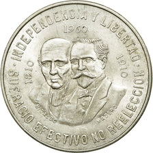 Moneda, México, 10 Pesos, 1960, Mexico City, EBC, Plata, KM:476