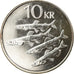 Coin, Iceland, 10 Kronur, 2004, MS(63), Nickel plated steel, KM:29.1a