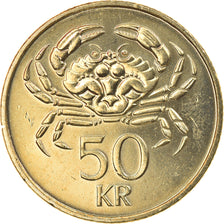 Coin, Iceland, 50 Kronur, 2005, MS(63), Nickel-brass, KM:31