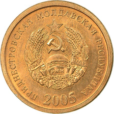 Coin, Transnistria, 25 Kopeek, 2005, MS(63), Bronze Plated Steel, KM:52a