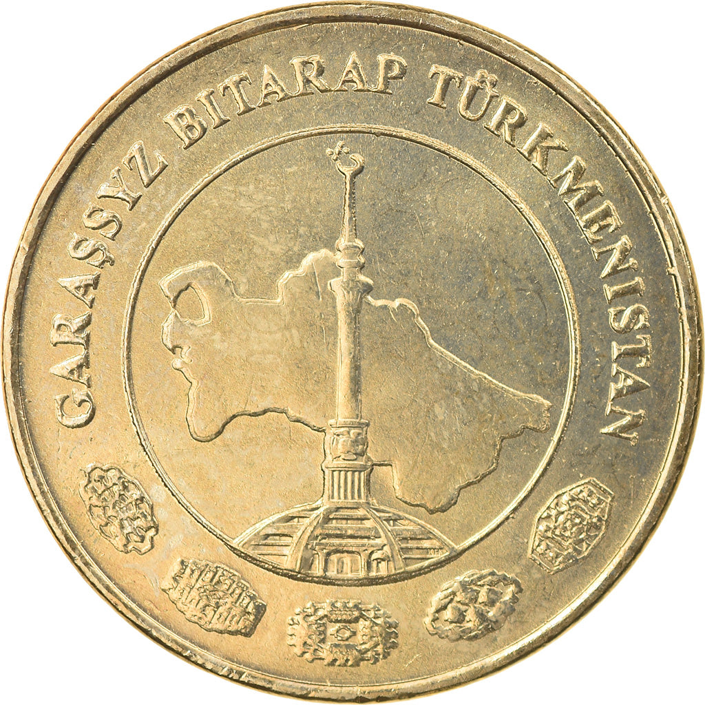 Coin, Turkmanistan, 20 Tenge, 2009, EF(40-45), Brass, KM:99