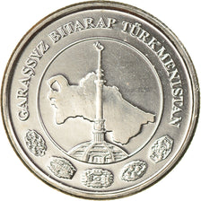 Coin, Turkmanistan, 2 Tenge, 2009, MS(63), Nickel plated steel, KM:96
