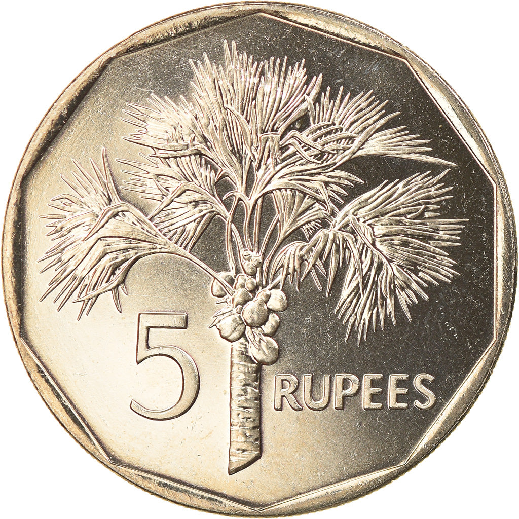 Coin, Seychelles, 5 Rupees, 2007, British Royal Mint, MS(65-70), Copper-nickel