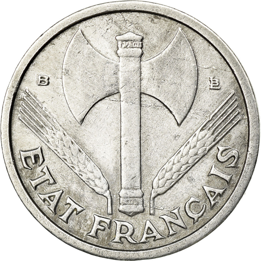 Coin, France, Bazor, Franc, 1943, Rouen, EF(40-45), Aluminum, KM:902.2