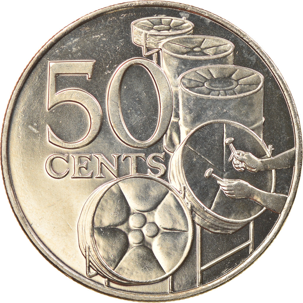 Münze, TRINIDAD & TOBAGO, 50 Cents, 2003, Franklin Mint, STGL, Copper-nickel