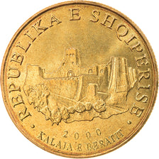 Coin, Albania, 10 Lekë, 2000, Rome, MS(63), Aluminum-Bronze, KM:77