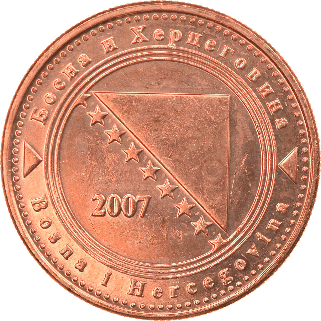 Munten, Bosnië - Herzegovina, 20 Feninga, 2007, UNC-, Copper Plated Steel