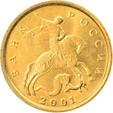 Coin, Russia, 10 Kopeks, 2001, Saint-Petersburg, MS(63), Brass, KM:602