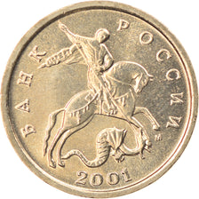 Coin, Russia, 5 Kopeks, 2001, MS(63), Copper-Nickel Clad Steel, KM:601