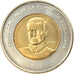 Moneta, Repubblica domenicana, 10 Pesos, 2008, SPL, Bi-metallico, KM:106