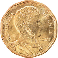 Coin, Chile, 50 Pesos, 2006, MS(65-70), Aluminum-Bronze, KM:219.2