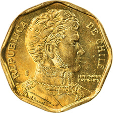 Coin, Chile, 5 Pesos, 2006, Santiago, MS(65-70), Aluminum-Bronze, KM:232