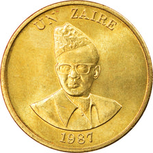 Coin, Zaire, Zaire, 1987, AU(55-58), Brass, KM:13