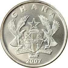 Coin, Ghana, 50 Pesewas, 2007, BU, MS(65-70), Nickel plated steel, KM:41