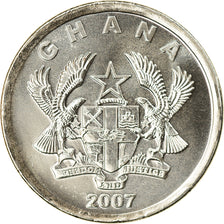 Monnaie, Ghana, 20 Pesewas, 2007, BU, FDC, Nickel plated steel, KM:40