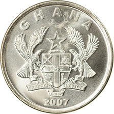 Coin, Ghana, 10 Pesewas, 2007, BU, MS(65-70), Nickel Clad Steel, KM:39