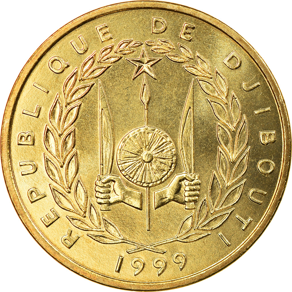 Djibouti, 10 Francs, 1999, MS(63), Aluminum-Bronze