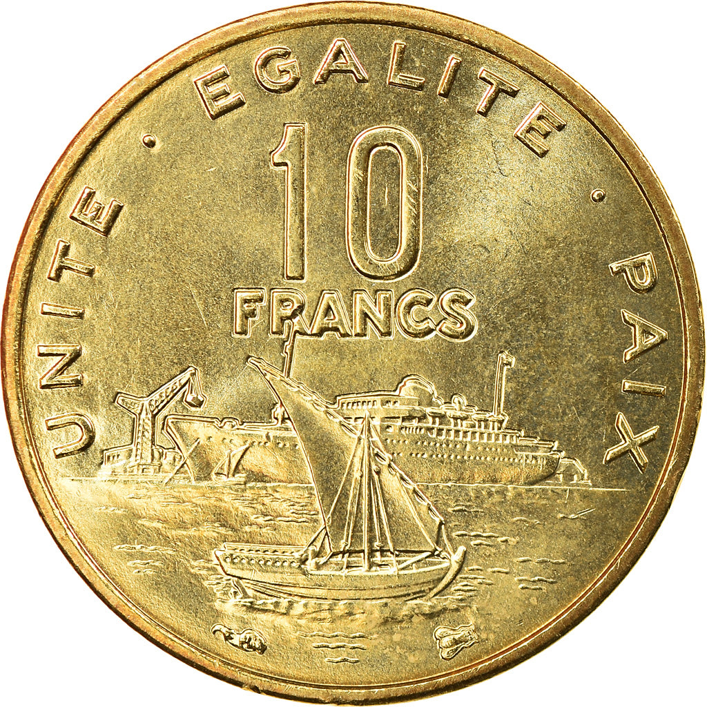 Djibouti, 10 Francs, 1999, MS(63), Aluminum-Bronze