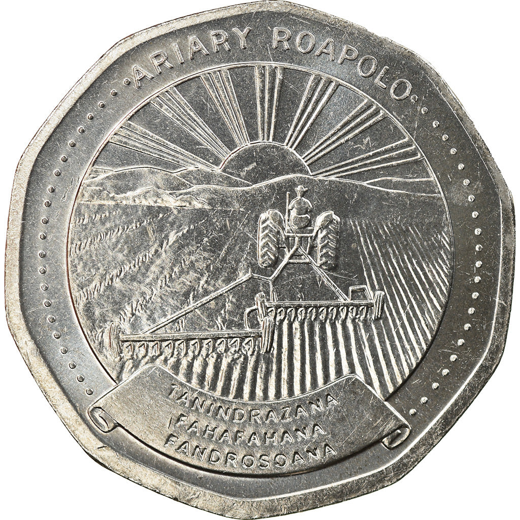 Coin, Madagascar, 20 Ariary, 1999, Royal Canadian Mint, MS(65-70), Nickel Clad